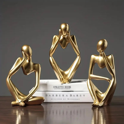 Nordic Unity: Abstract Couple Sculpture for Modern Decor